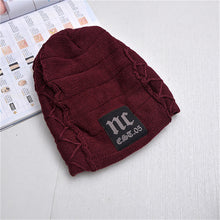 Load image into Gallery viewer, 2018 Winter Beanie Fleece Hat Letter Slouchy Beanie Woolen Cap Mens Winter Casual Knitted Hats Fashion Women Warm Skullies Caps
