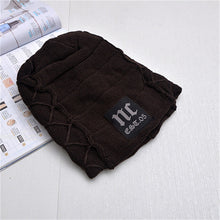Load image into Gallery viewer, 2018 Winter Beanie Fleece Hat Letter Slouchy Beanie Woolen Cap Mens Winter Casual Knitted Hats Fashion Women Warm Skullies Caps